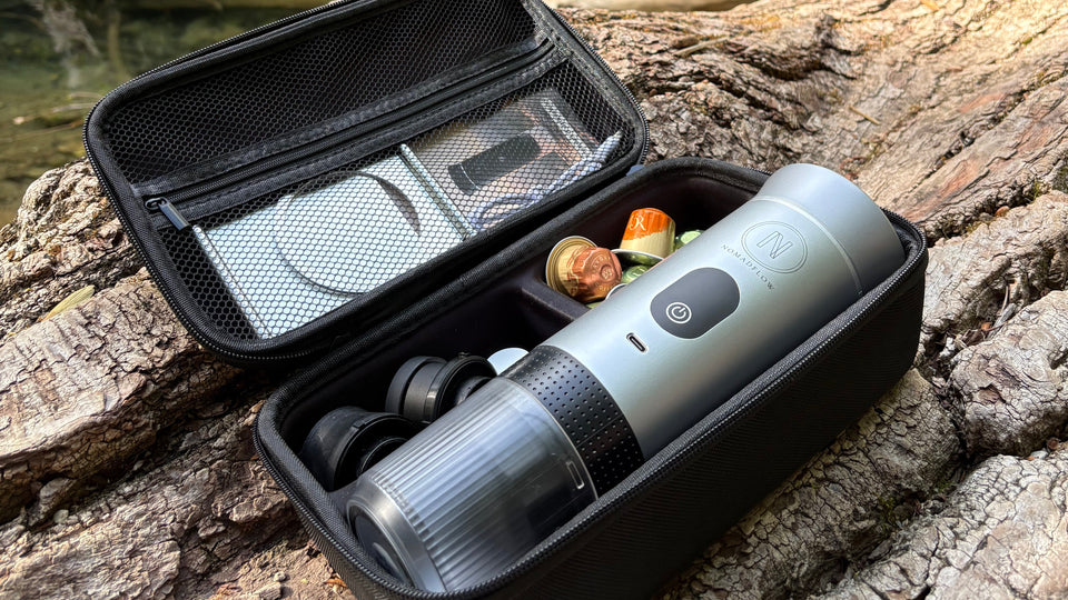 La NomadCoffee et ses accessoires inclus
