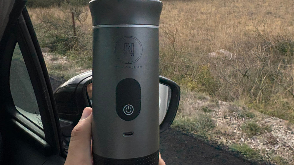 NomadCoffee sur la route lors d’une pause café en déplacement